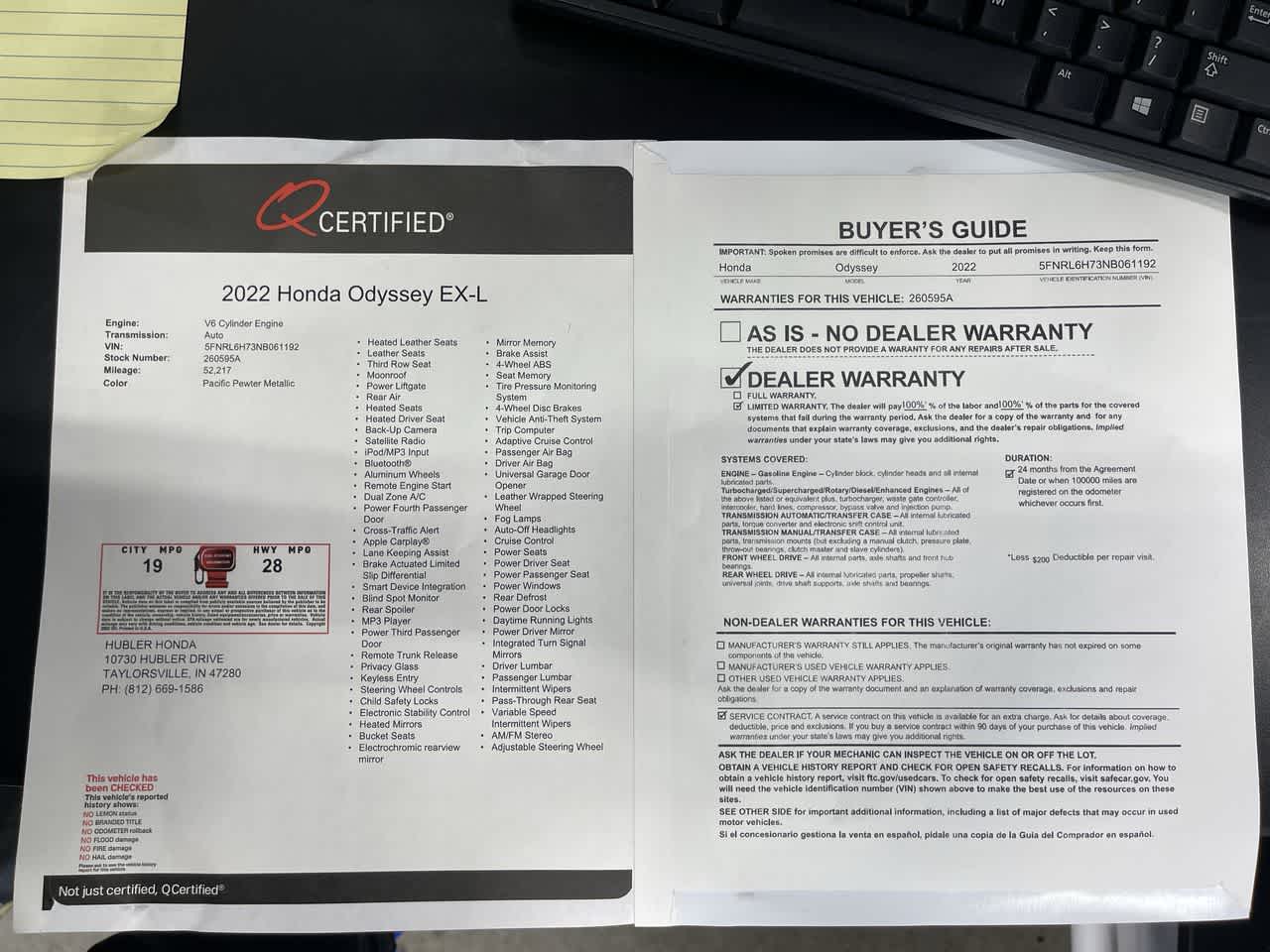 2022 Honda Odyssey EX-L
